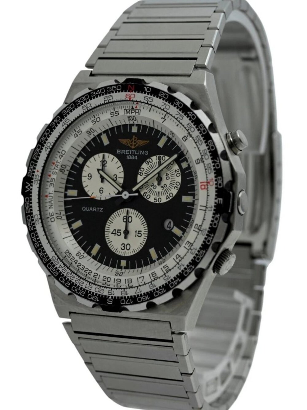 Breitling 42mm Men's Navitimer Jupiter Pilot Black Dial Swiss Watch Ref: A59027!